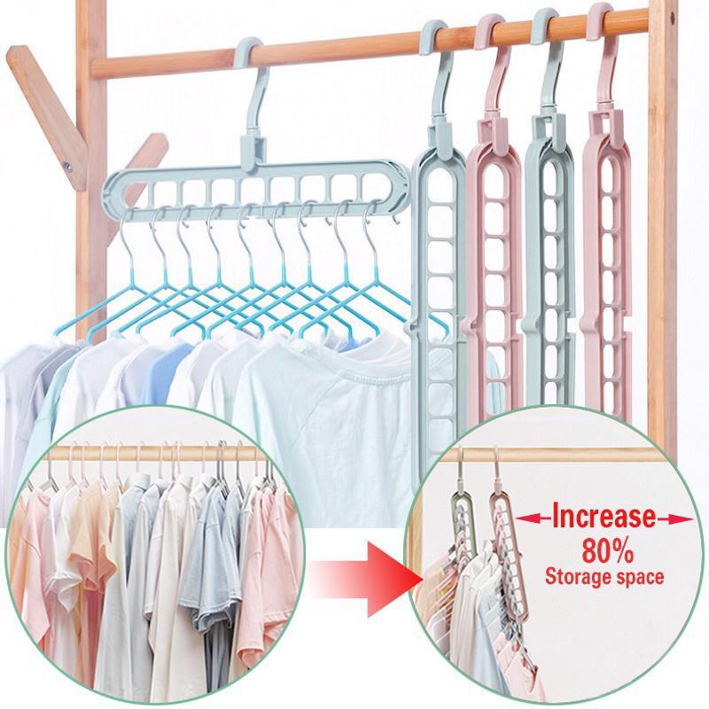 (Pack of 5) Adjustable Multipurpose Plastic Hangers