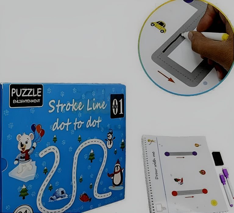 Kids Educational Learning Tracing Book Stroke Line Dot To Dot Magical(64 Pages)
