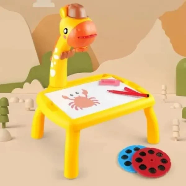 Table With Light And With Music Inside | Mini Art Drawing Board Leds Projector Light Toy