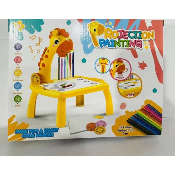 Table With Light And With Music Inside | Mini Art Drawing Board Leds Projector Light Toy