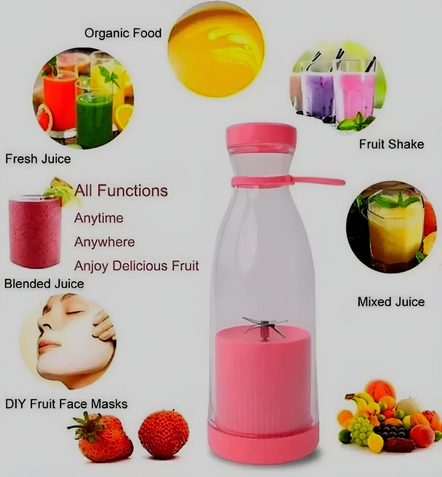 Mini Portable Blender Electric Fruit Juicer Mixers 420 Ml (random Color)