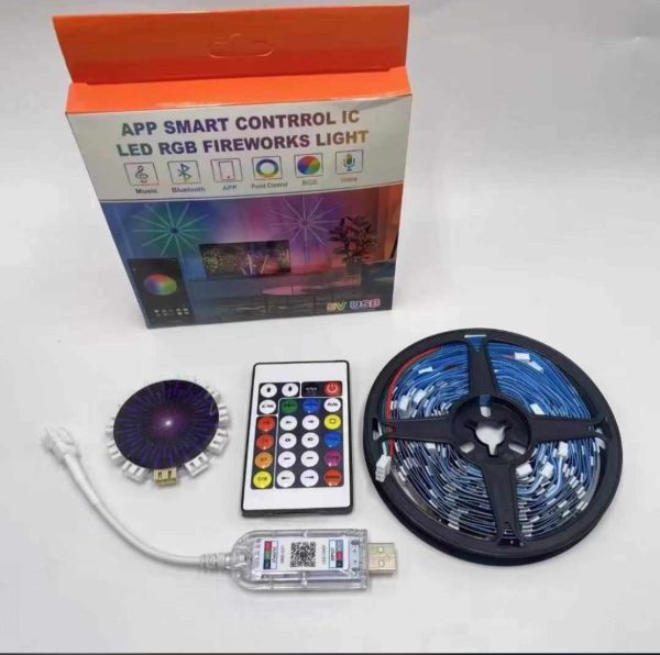 Fireworks Light Strip Full-color Lamp Beads, Dazzling And Changeable, Multi-color Control