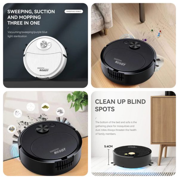 Portable Mini Wireless Smart Sweeping Robot Mopping