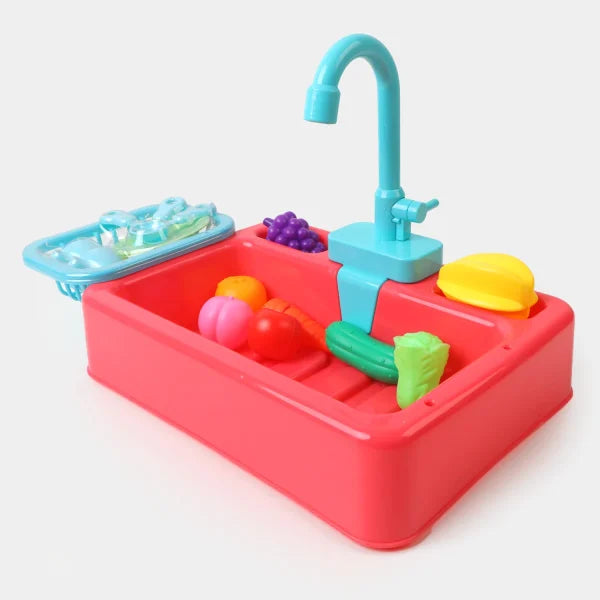 Wash-up Kitchen Sink Children Kitchen Dish Washing Sink Toy Electric Water Circulation Toy Dishwasher